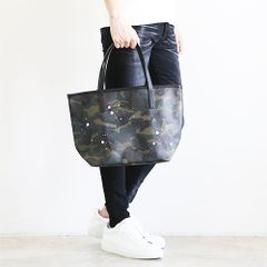 トートバッグ BM / カーキカモ×ブラック