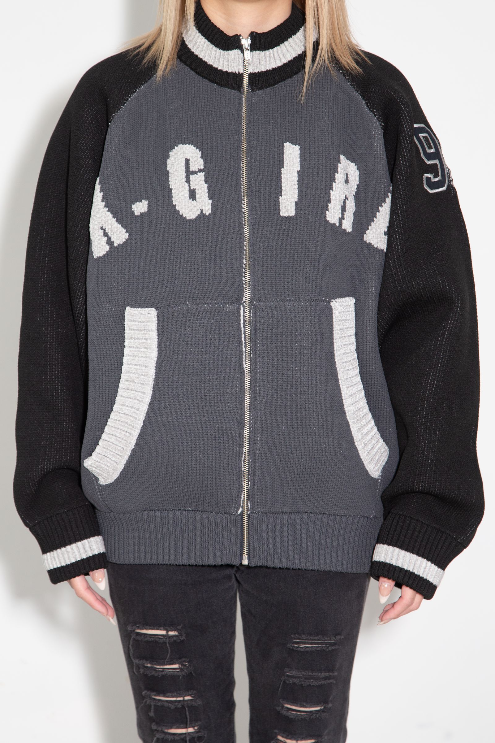 STADIUM KNIT JACKET / ブラック