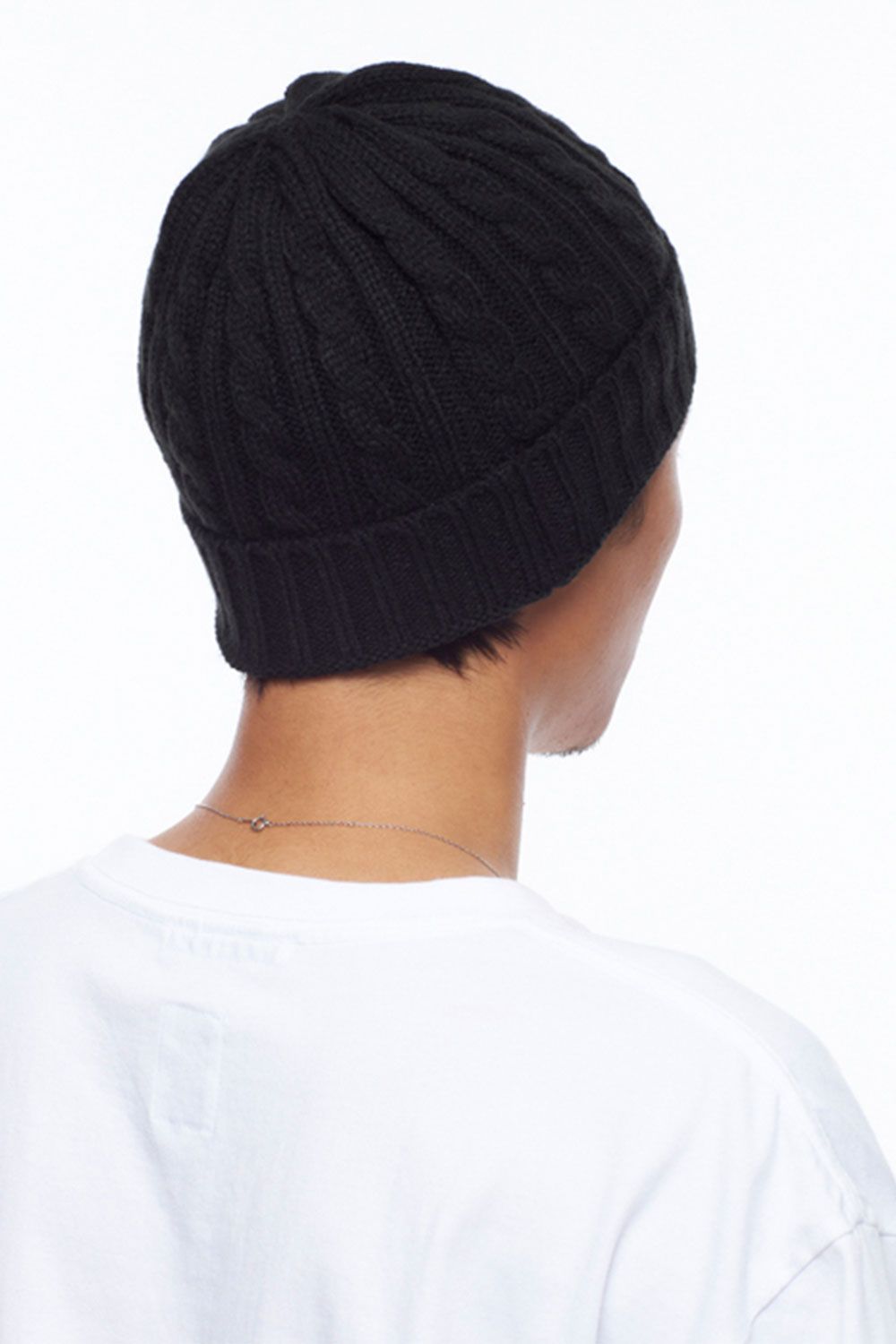 CABLE KNIT CAP / ブラック