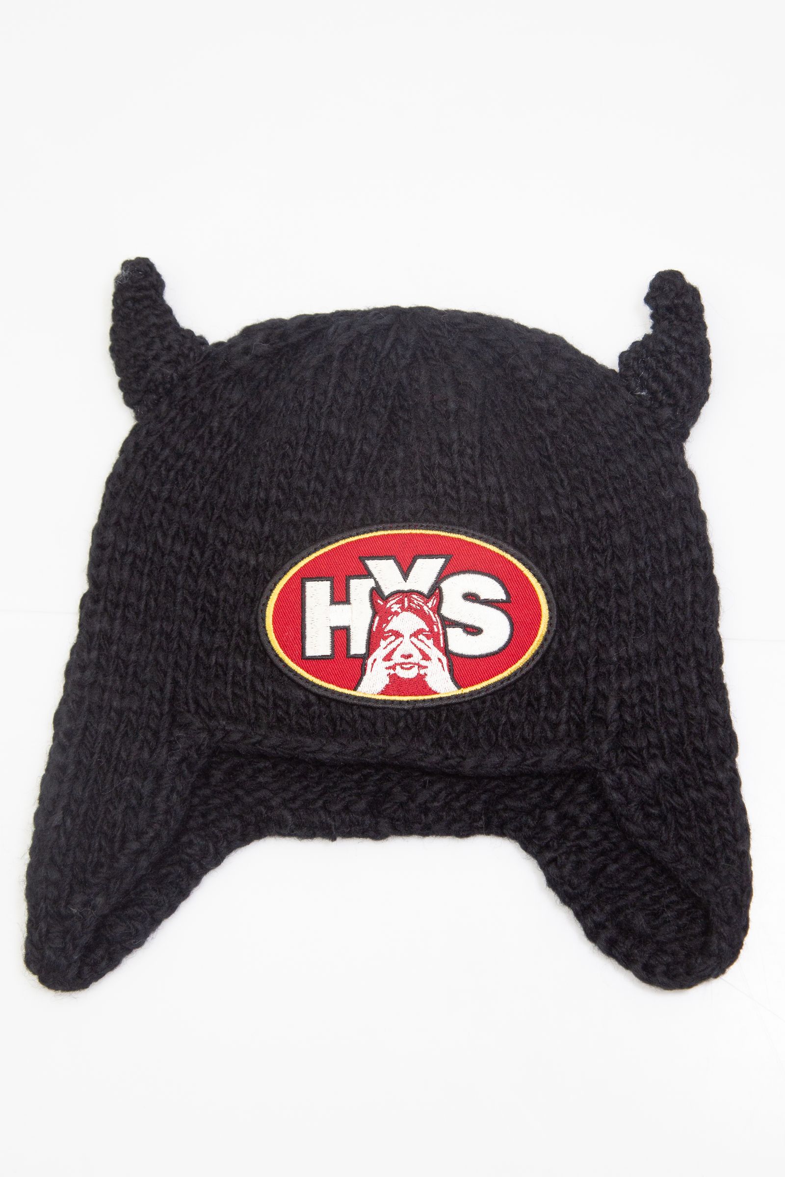 SEE NO EVIL 手編みニットキャップ / ブラック