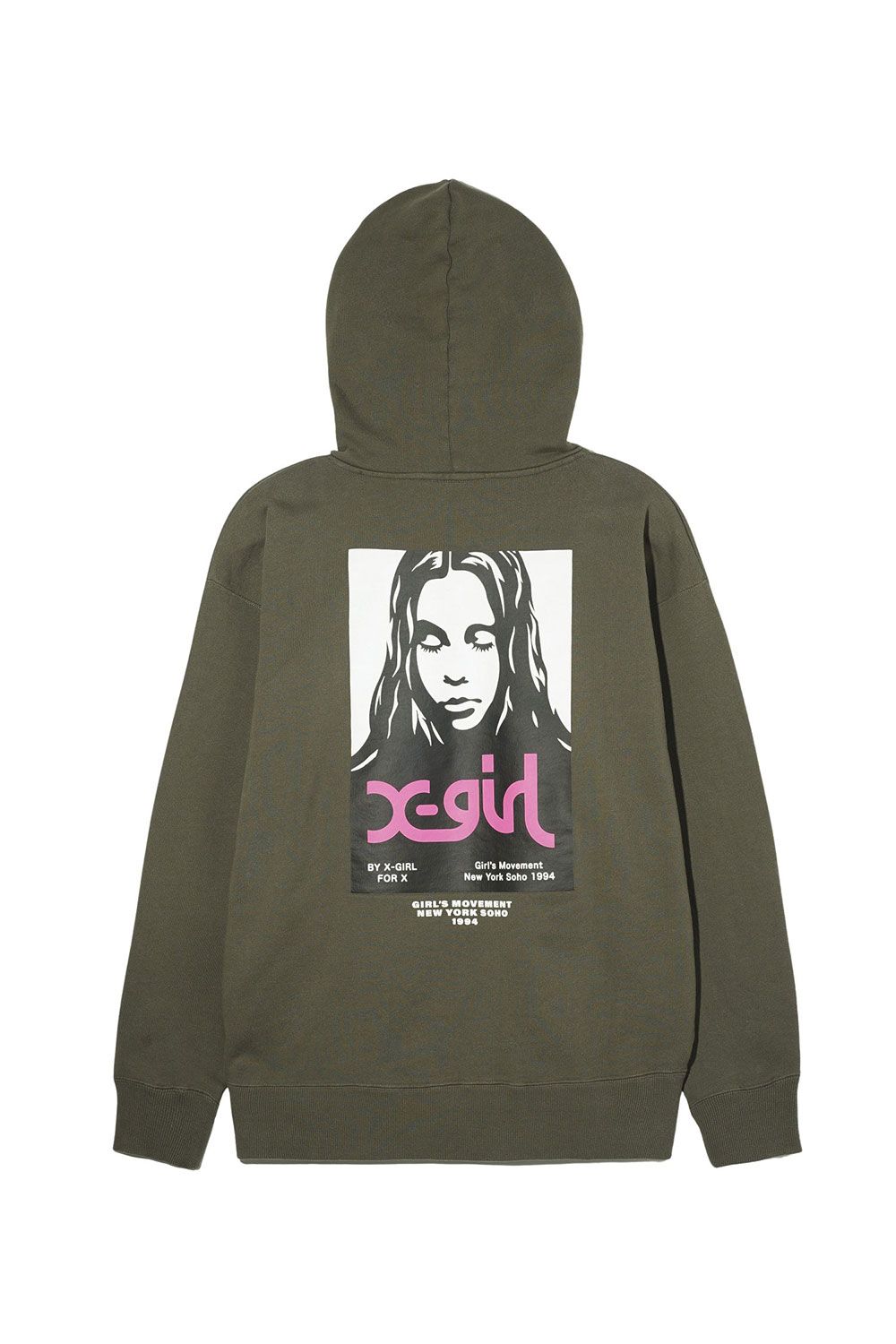 X-girl - [ラスト1点 サイズS] X-girl FACE POSTER SWEAT HOODIE / ブラック | Tempt