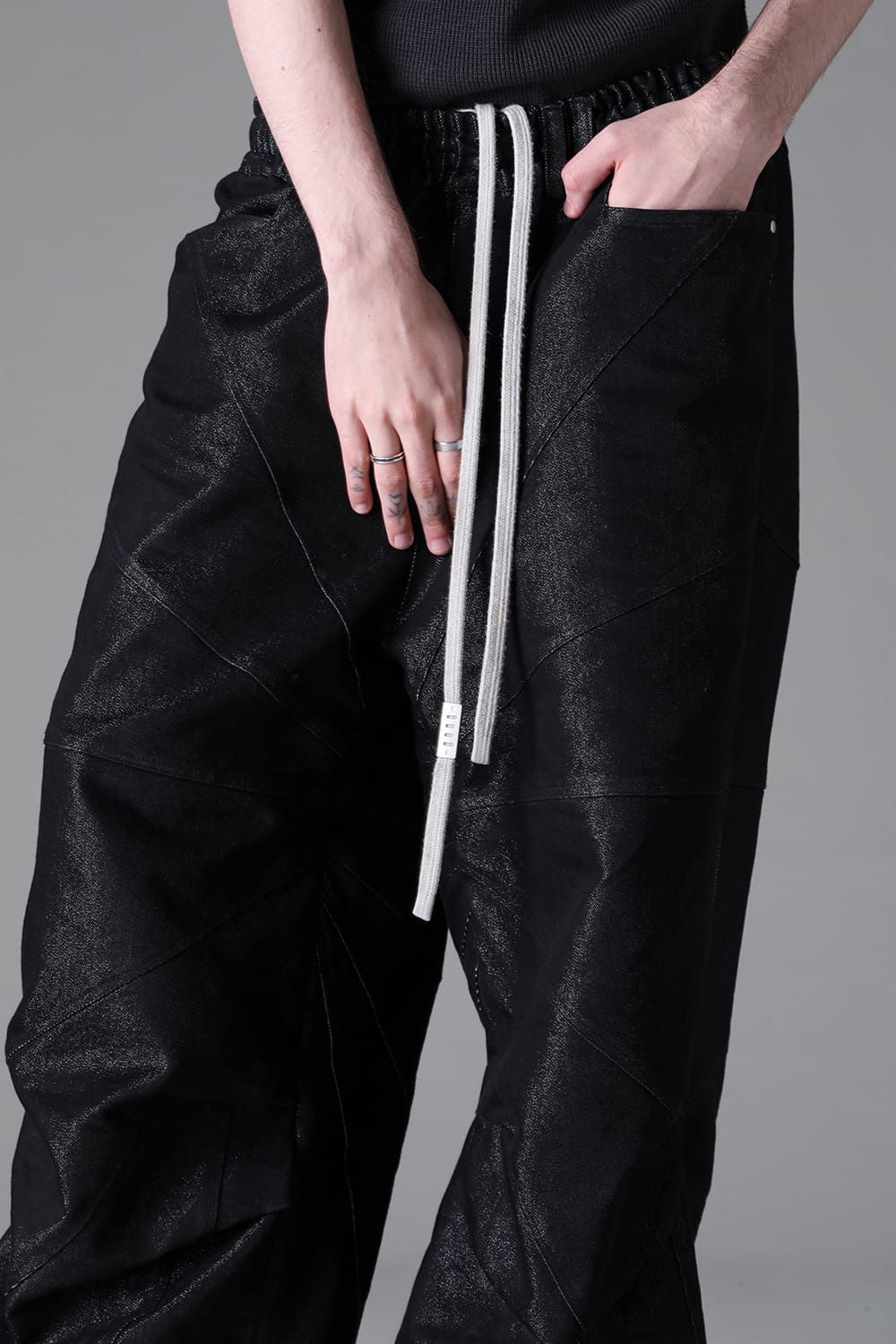 Panelled Denim Extra-Wide Pants