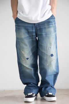 DUR加工 ワイドデニムパンツ / ライトインディゴ