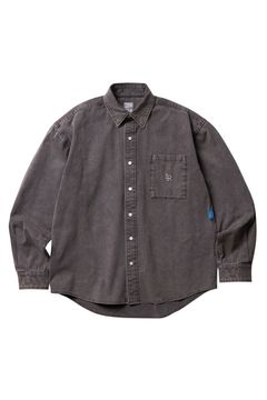 GARMENT DYED OXFORD SHIRT / チャコール