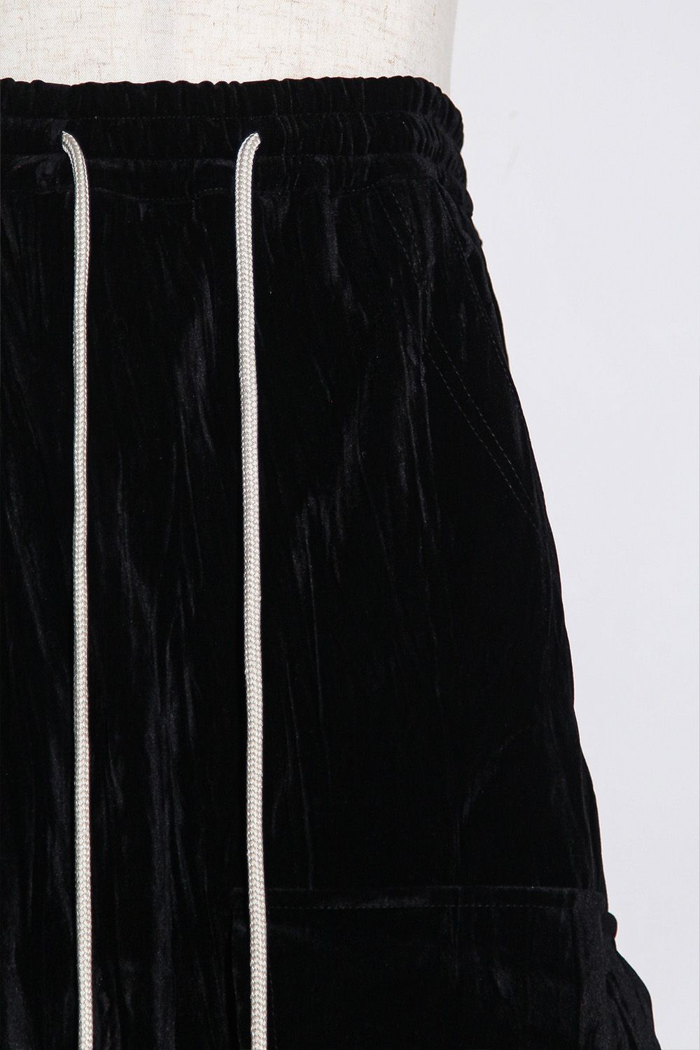 ベロアラップスカートパンツ / WRAP SKIRTS PANTS / ブラック / ag-12042