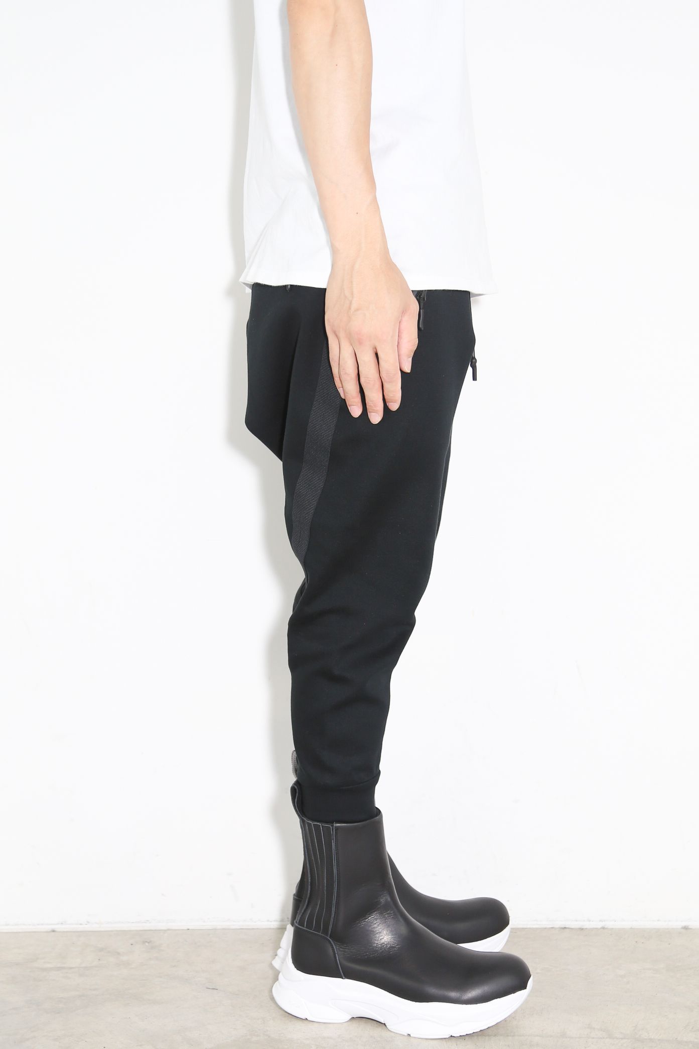 LINE JERSEY PANTS / ブラック