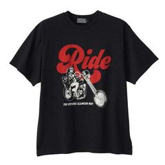 RIDE A MOTORCYCLE Tシャツ / ブラック