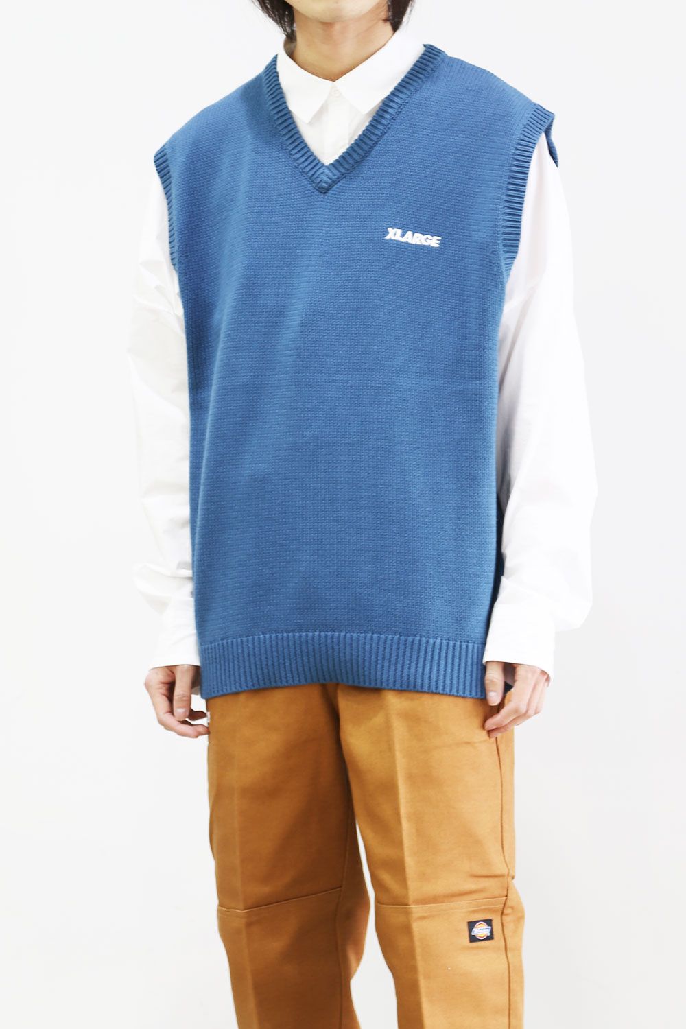 XLARGE - KNIT VEST / ネイビー | Tempt