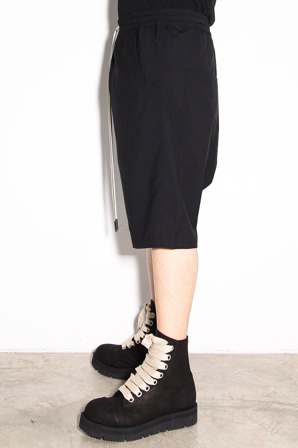 サマーウールサルエルショーツ / Summer Wool Sarouel Shorts / ブラック / ag-11042