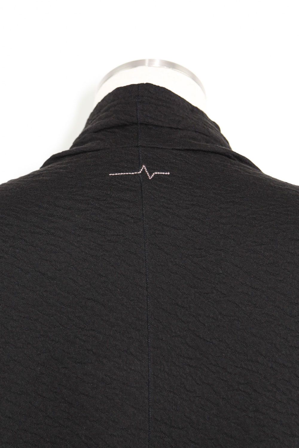 MOCK NECK LONG SLEEVE T-SHIRT 223-303 / シボ加工モックネックロングスリーブTee / ブラック