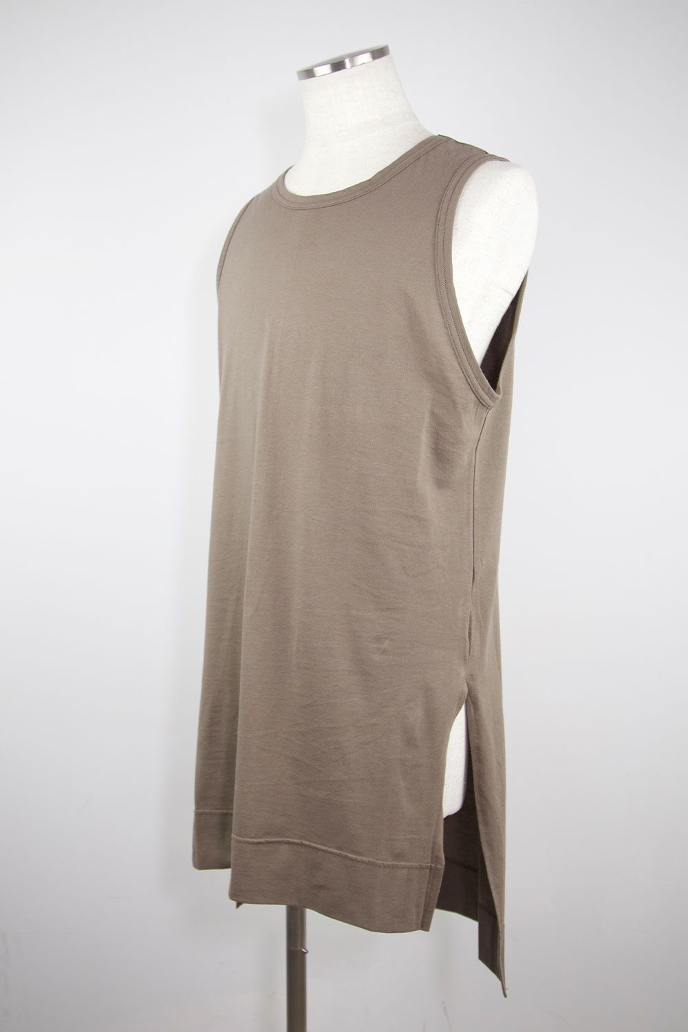 スリットロングタンクトップ / LONG TANK TOP / グレーベージュ