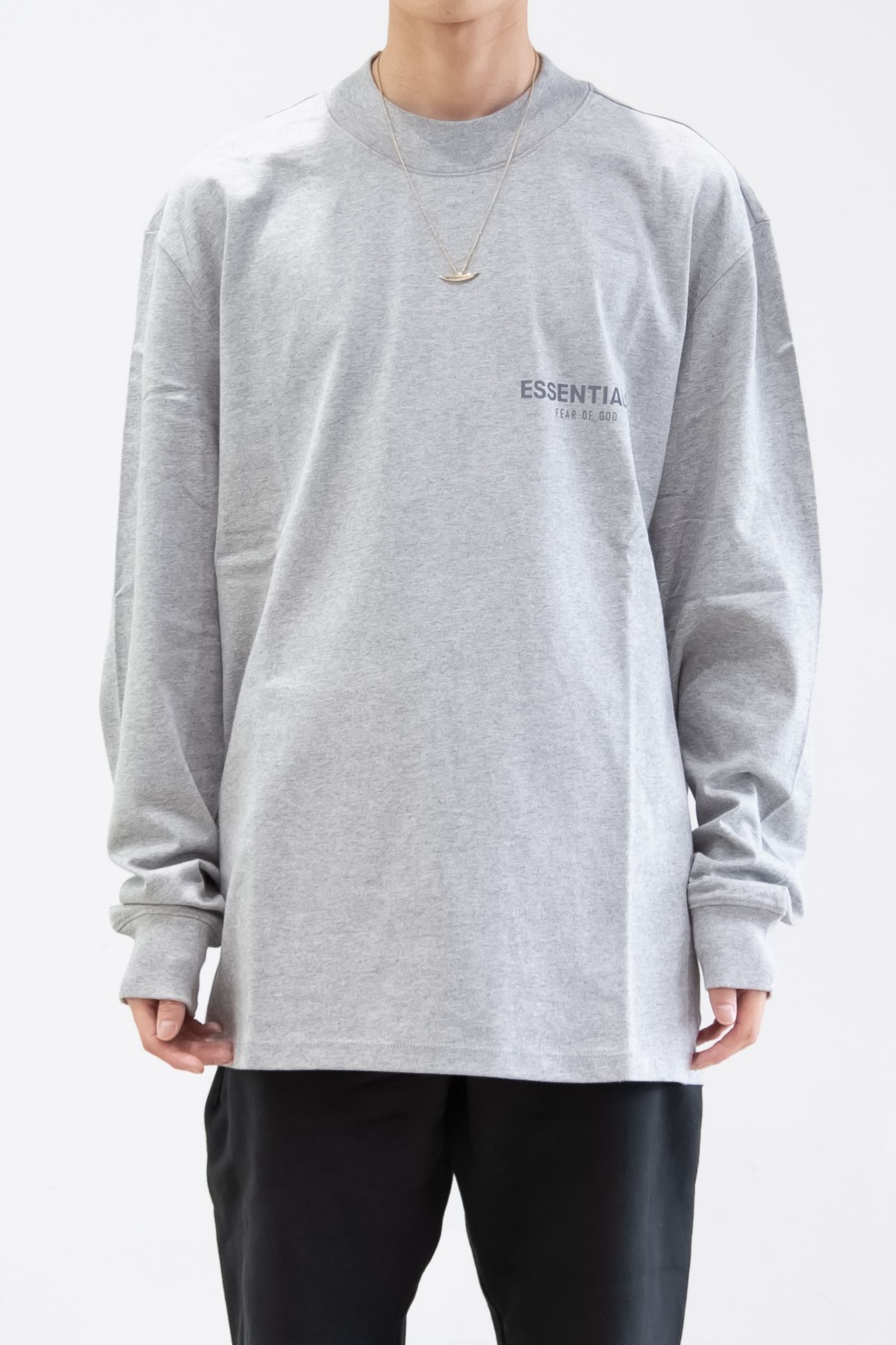 FOG ESSENTIALS - 21FW ONE POINT L/S TEE / ヘザーオートミール | Tempt