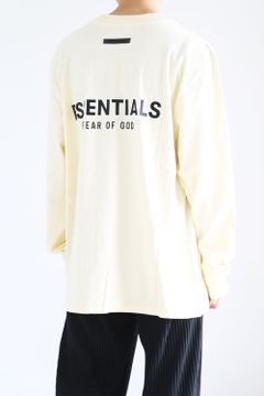 21SS BACK LOGO L/S TEE (RUBBER) / クリーム