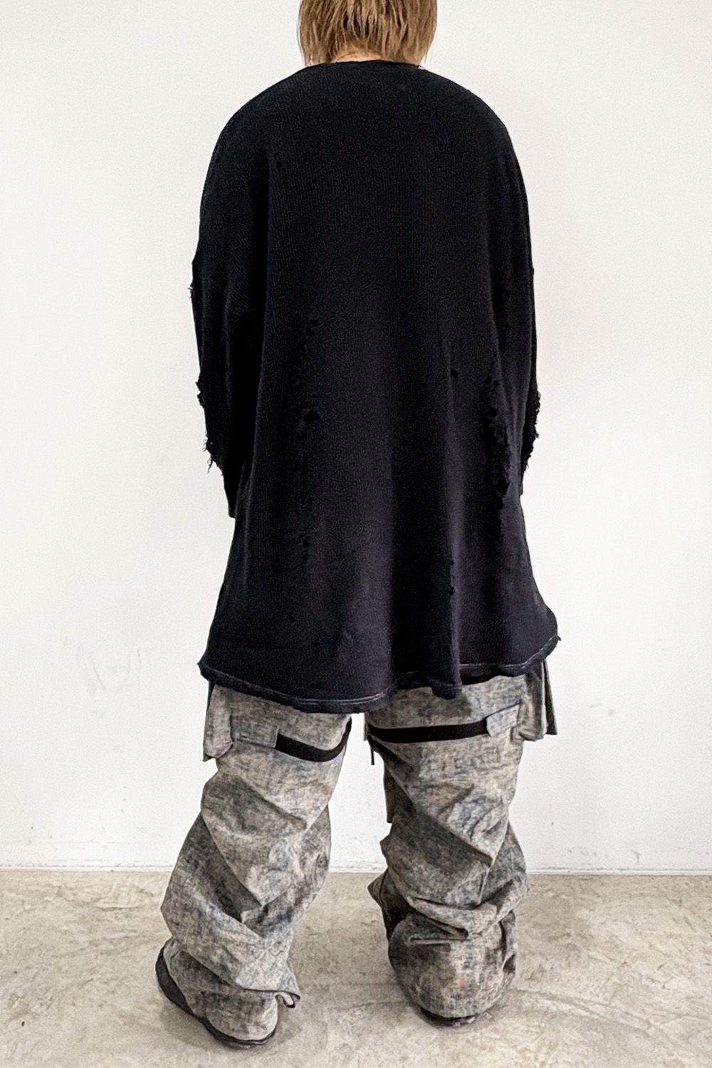 BLENDED SHADES DENIM CARGO TUCK WIDE PT / スチールブルー