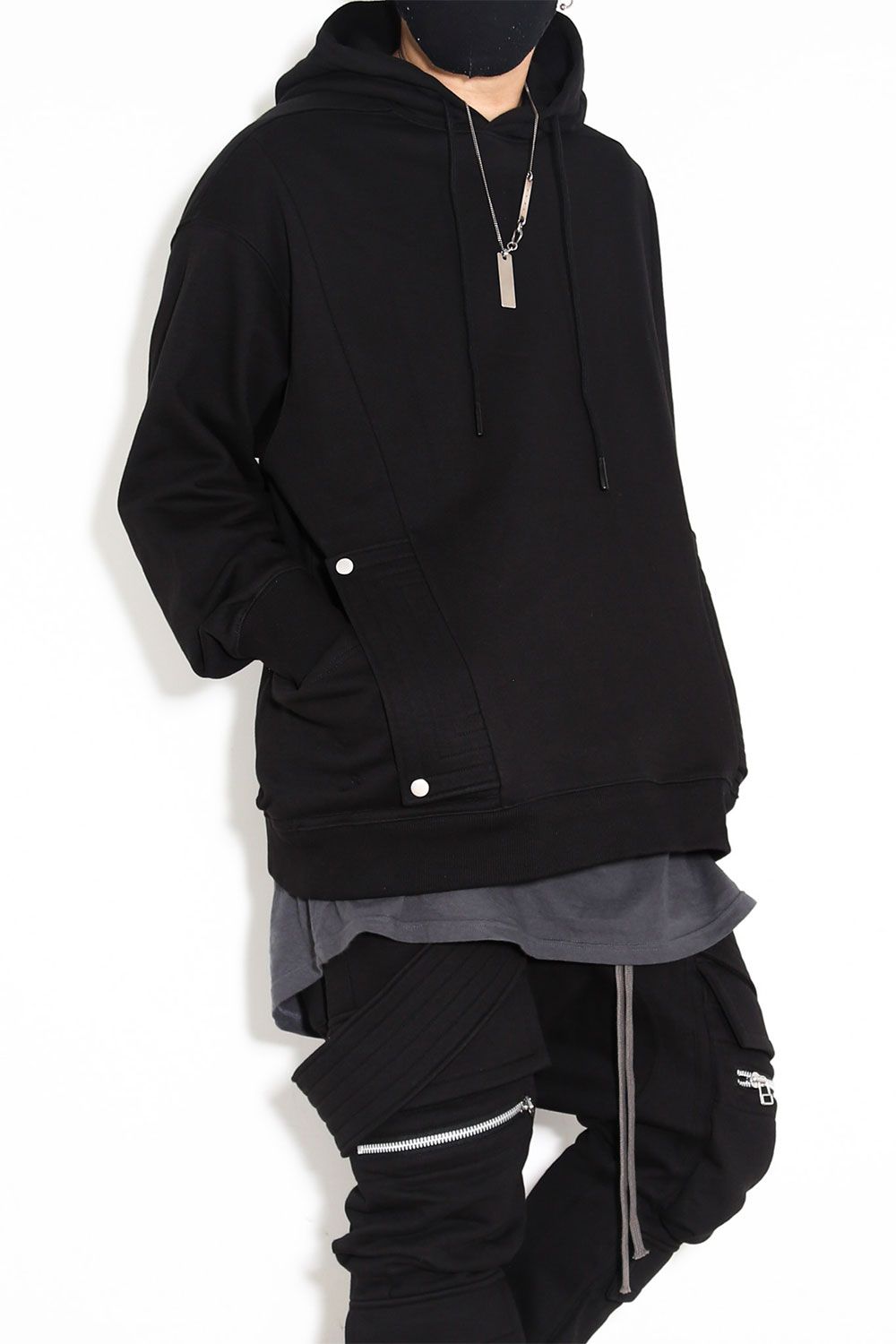 A.F ARTEFACT - Sweat Millitary Hoodie / ブラック | Tempt