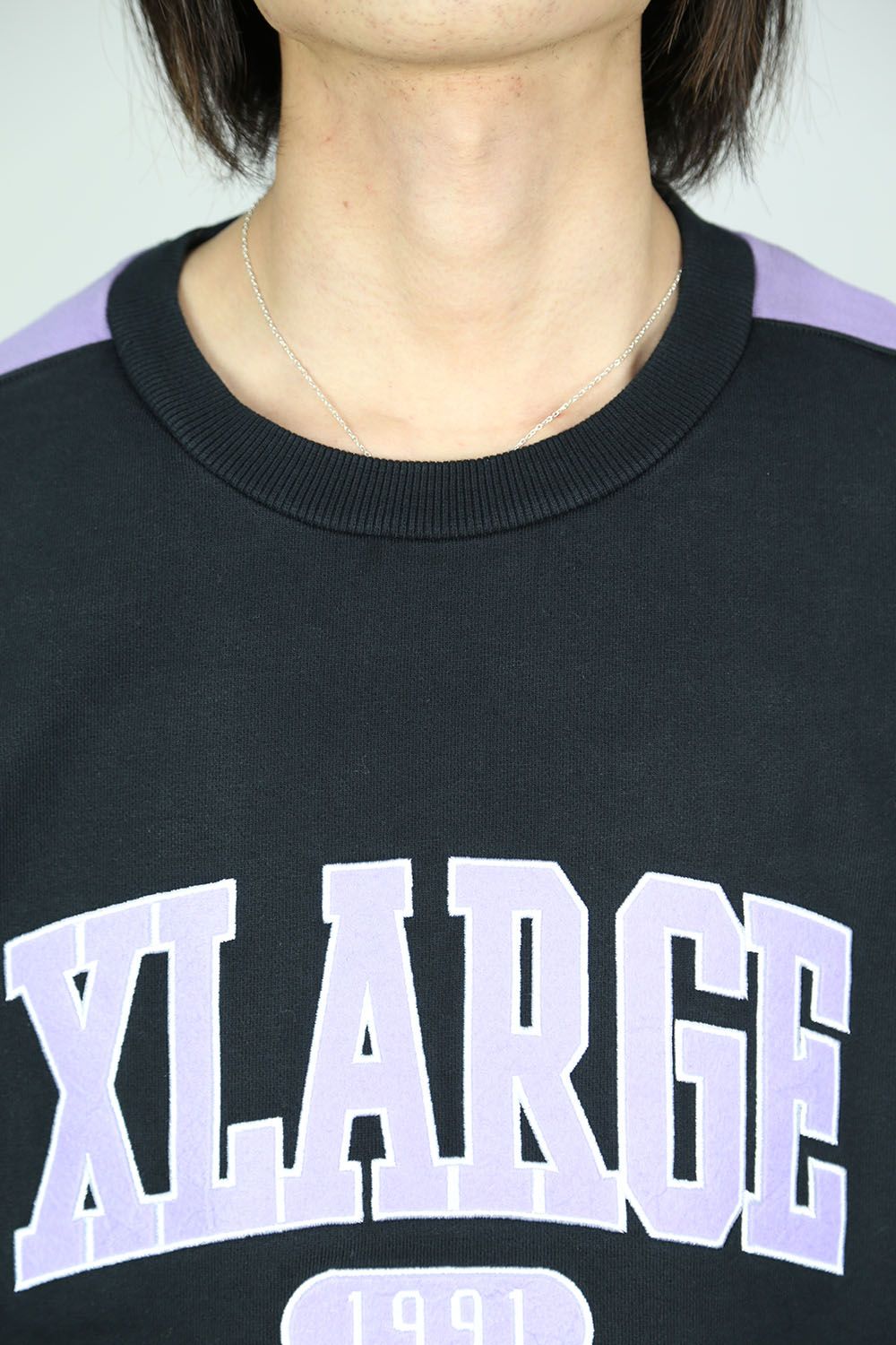 XLARGE - PANELED CREWNECK SWEAT / ブラック | Tempt