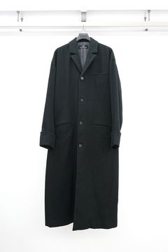 Double Cuff Long Chester Coat / ブラック