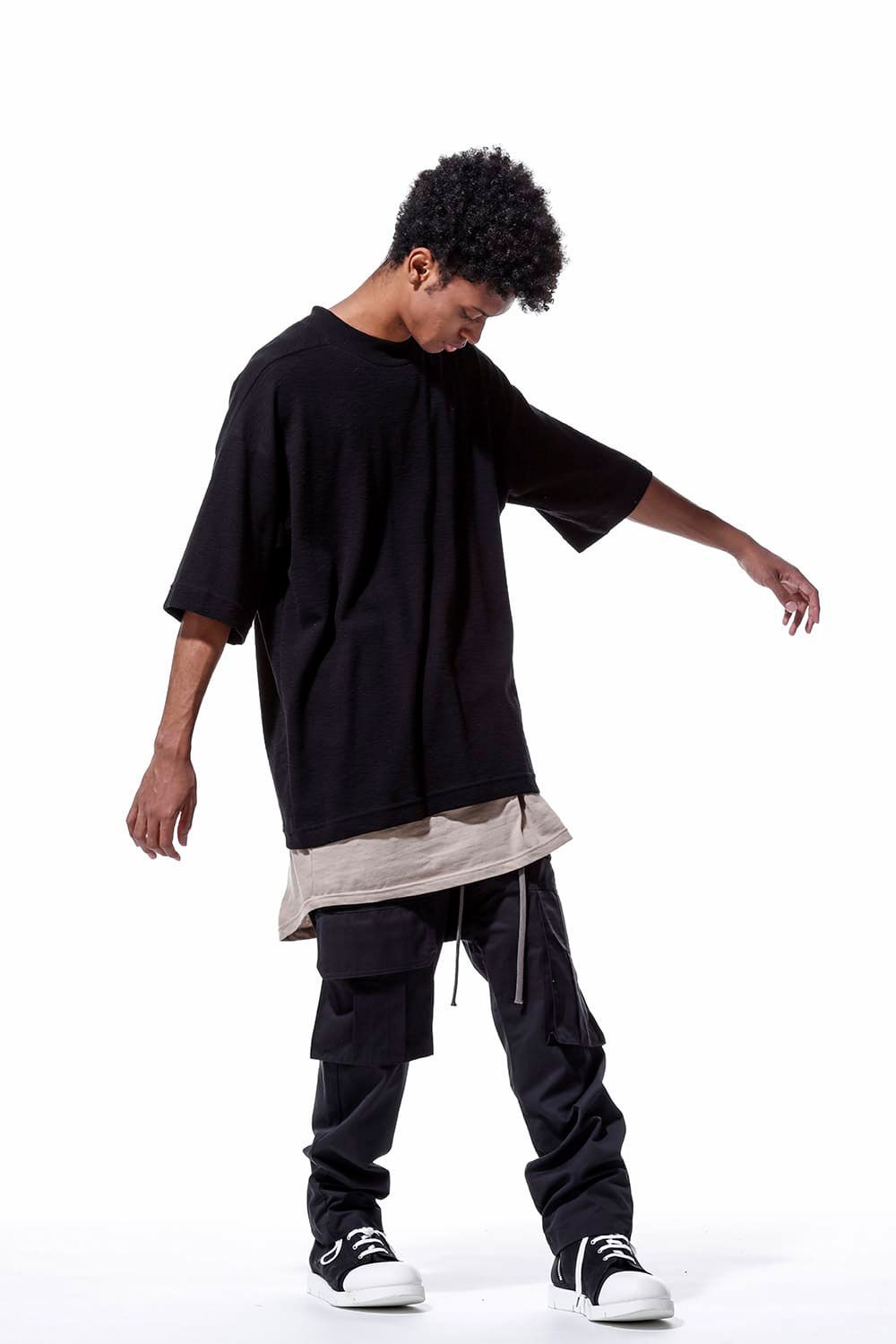 サーフニットオーバーサイズTシャツ / Surf Knit Over Size T-Shirts / ブラック