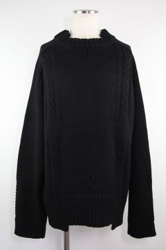 ローゲージニットプルオーバー / Low Gauge Knit Pullover / ブラック