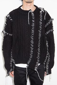 Nordic Collage Sweater / ブラック