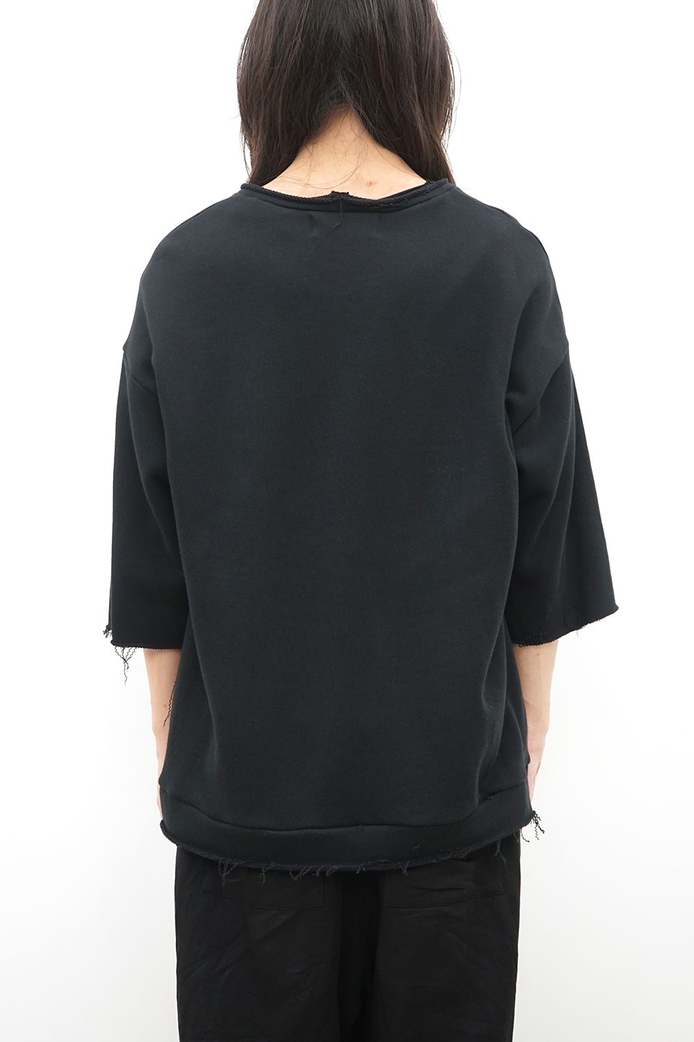 Cut-Off 3/4-Sleeve Sweatshirt