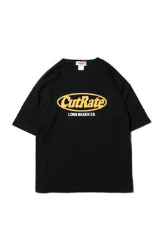 CUTRATE LOGO DROP SHOULDER S/S T-SHIRT / ブラック