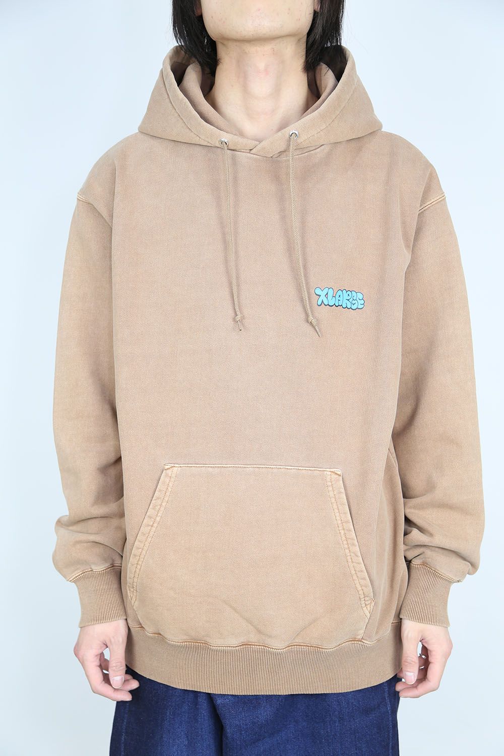 PIGMENT BURN DOWN PULLOVER HOODED SWEAT / ブラウン - S