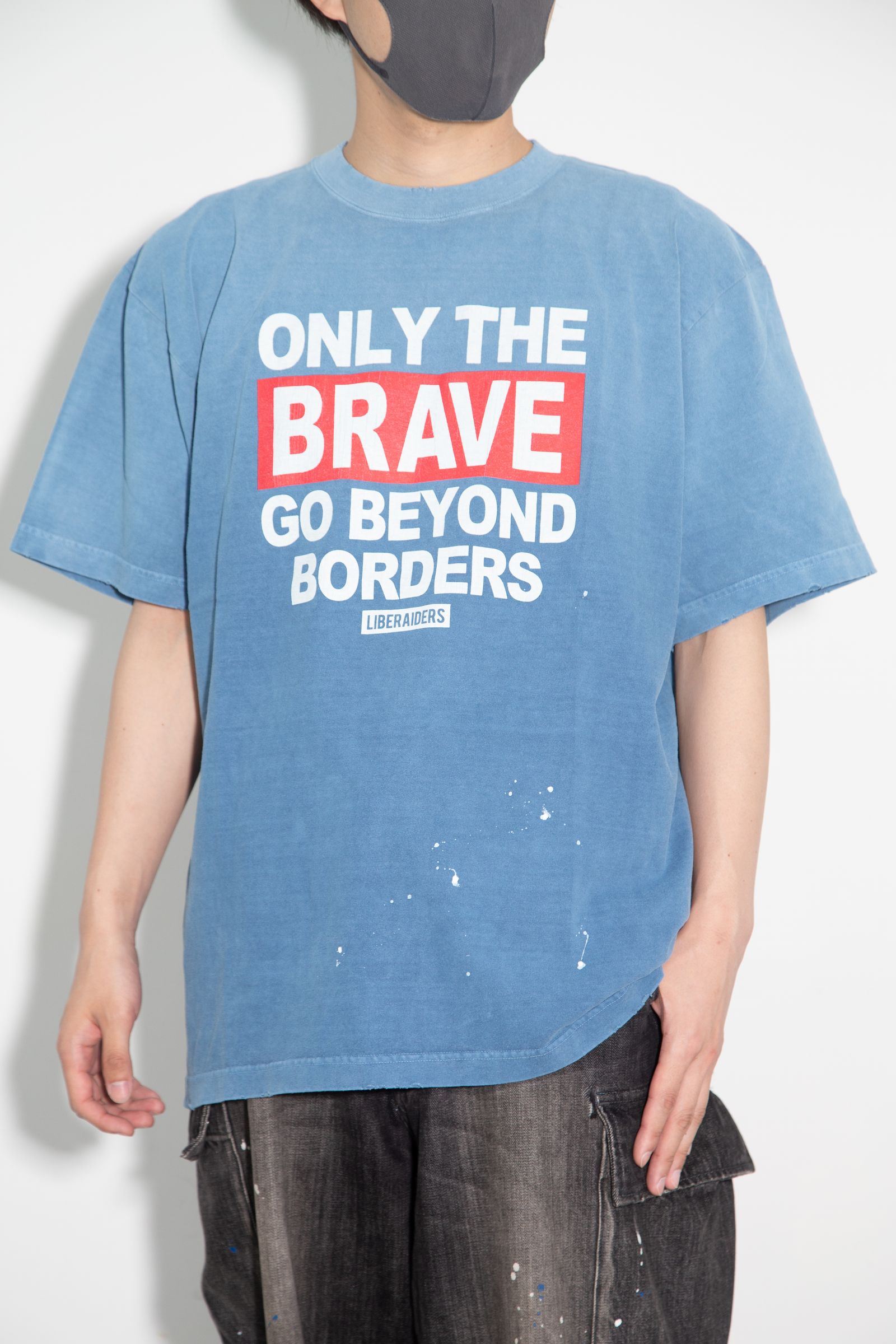 ［ラスト1点 サイズL］FADED BRAVE TEE / ネイビー