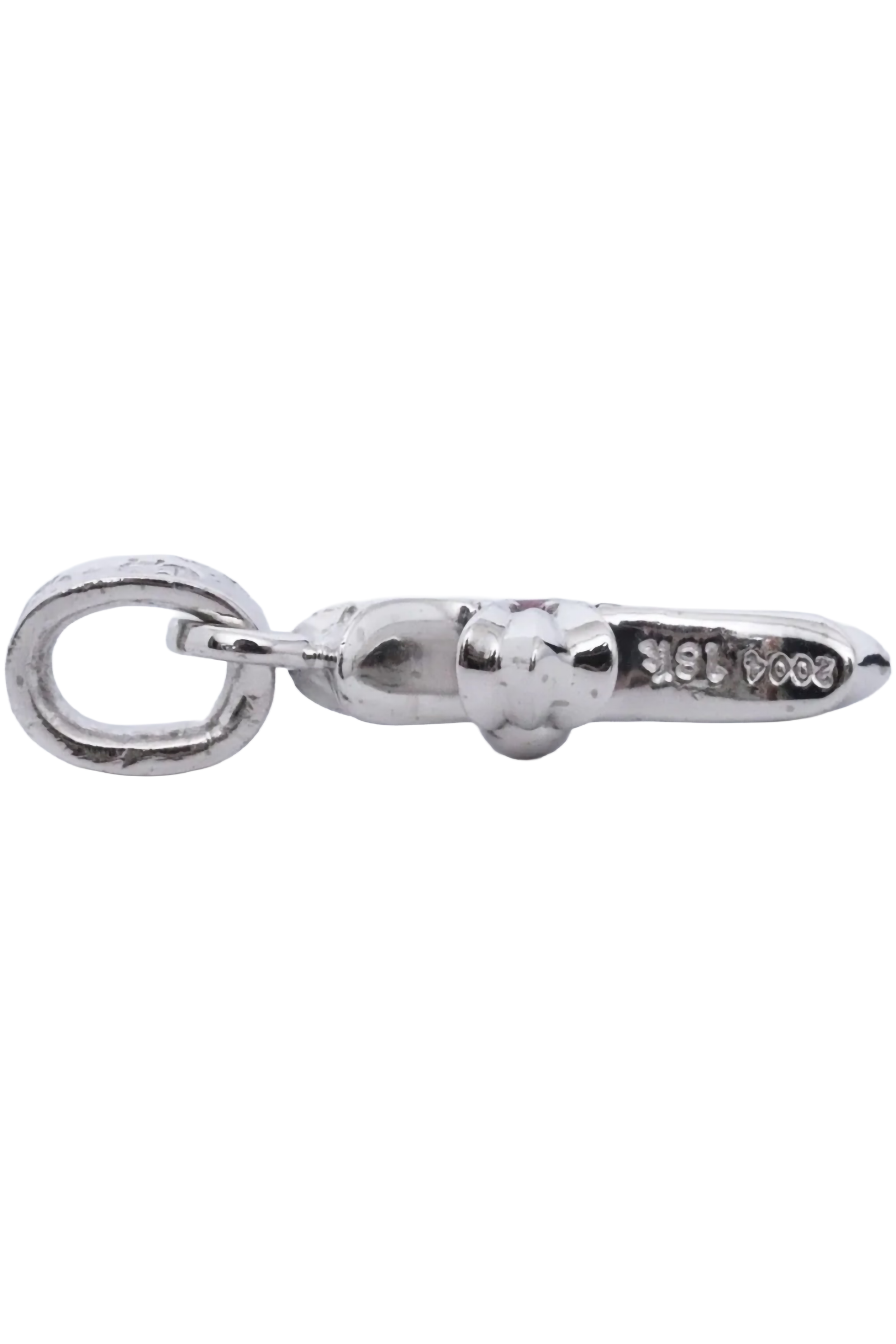 【新品未使用】18K ホワイトゴールド CHクロスベビーファットチャーム パヴェピンクサファイア