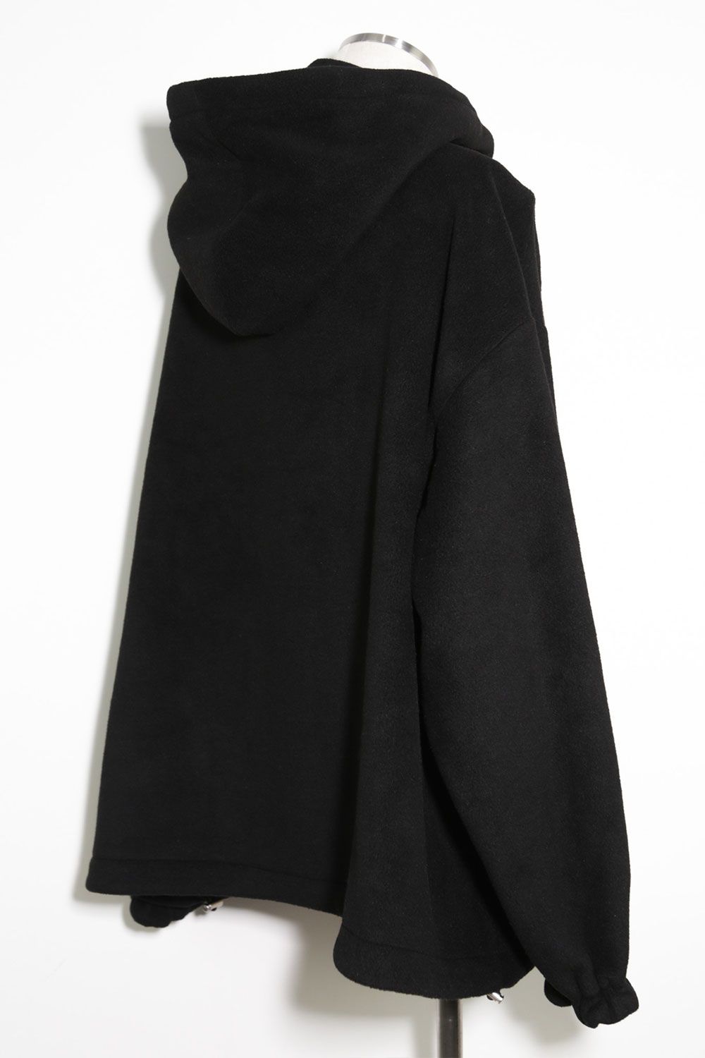 フリースハーフジップフーディー / Fleece Hoodie / ブラック / ag-10085-1