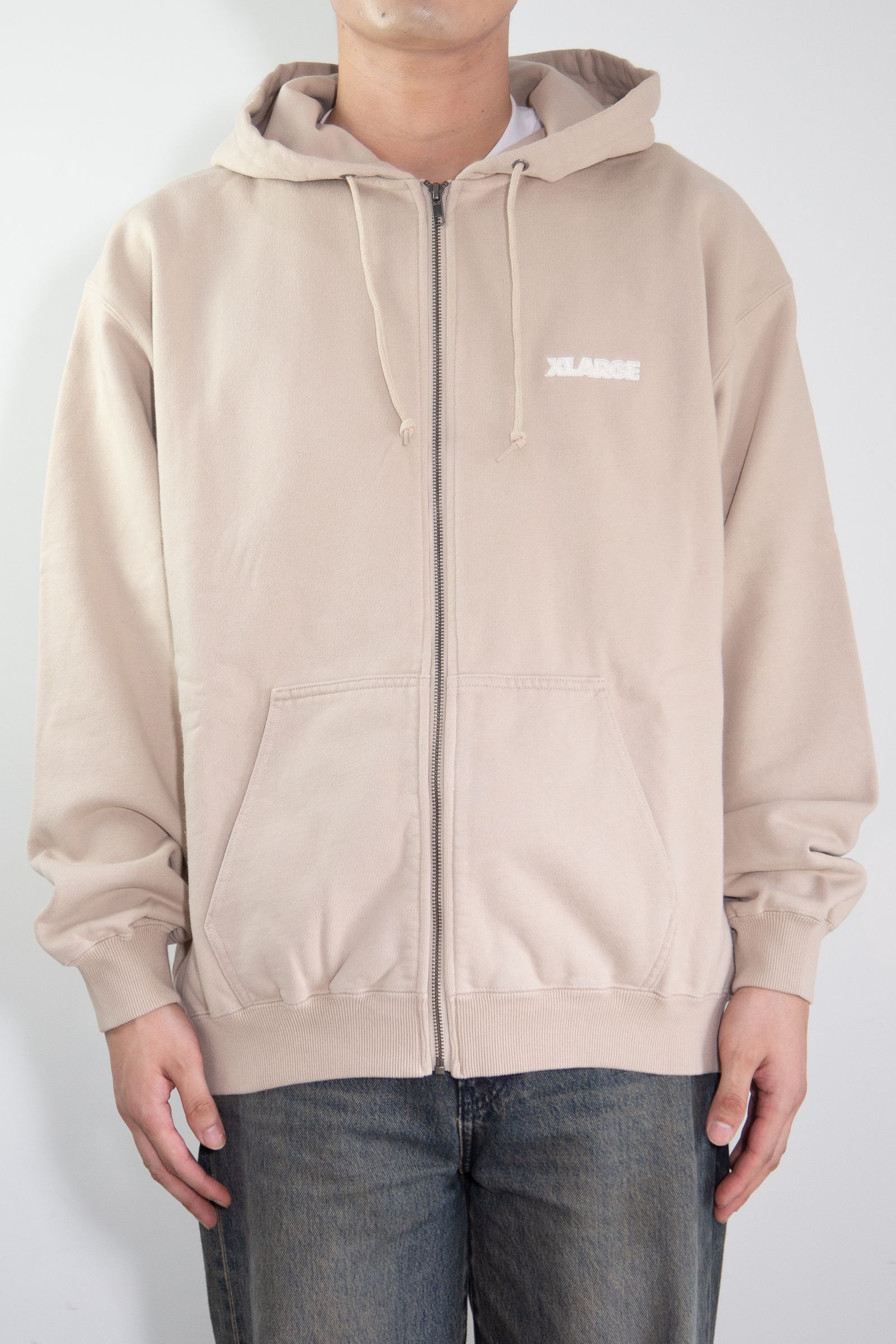 SLANTED OG ZIP HOODED SWEATSHIRT / ベージュ