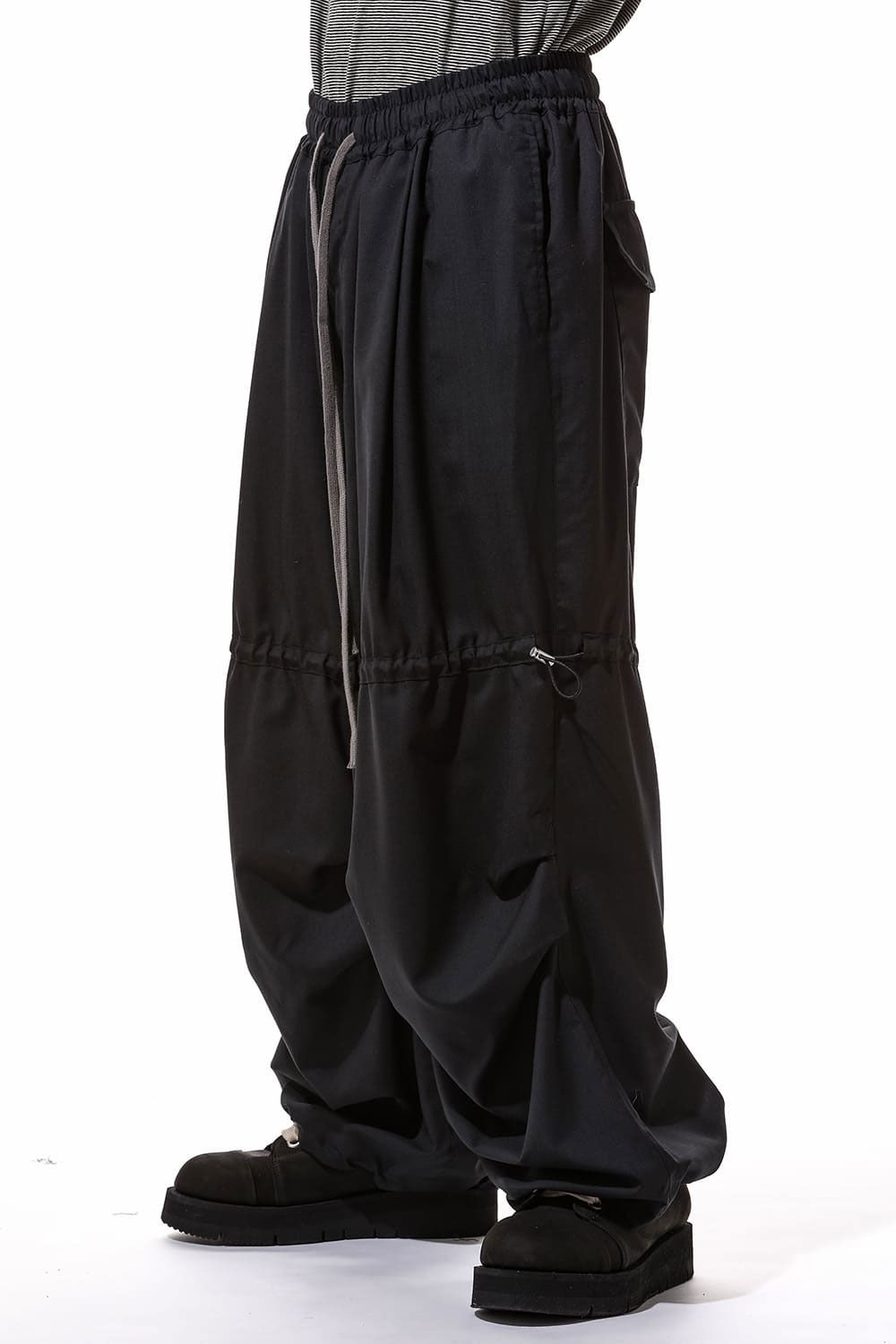 サマーウールワイドパンツ / Wide Pants / ブラック / ag-9093-1