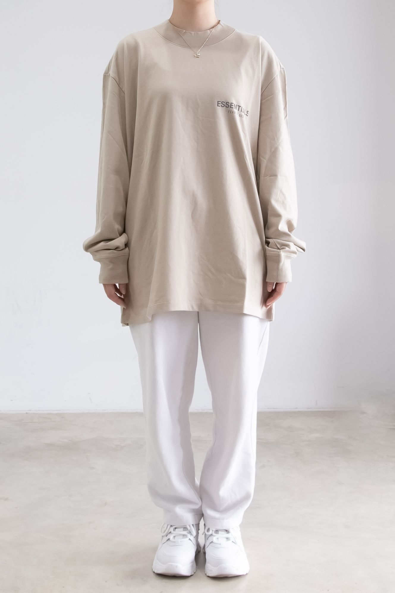 21FW 1POINT LOGO LS TEE / タン