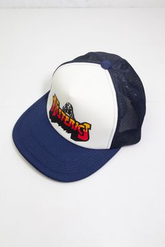 [購入は1人1点まで] BAD ASS FIRE LOGO メッシュキャップ / ネイビー