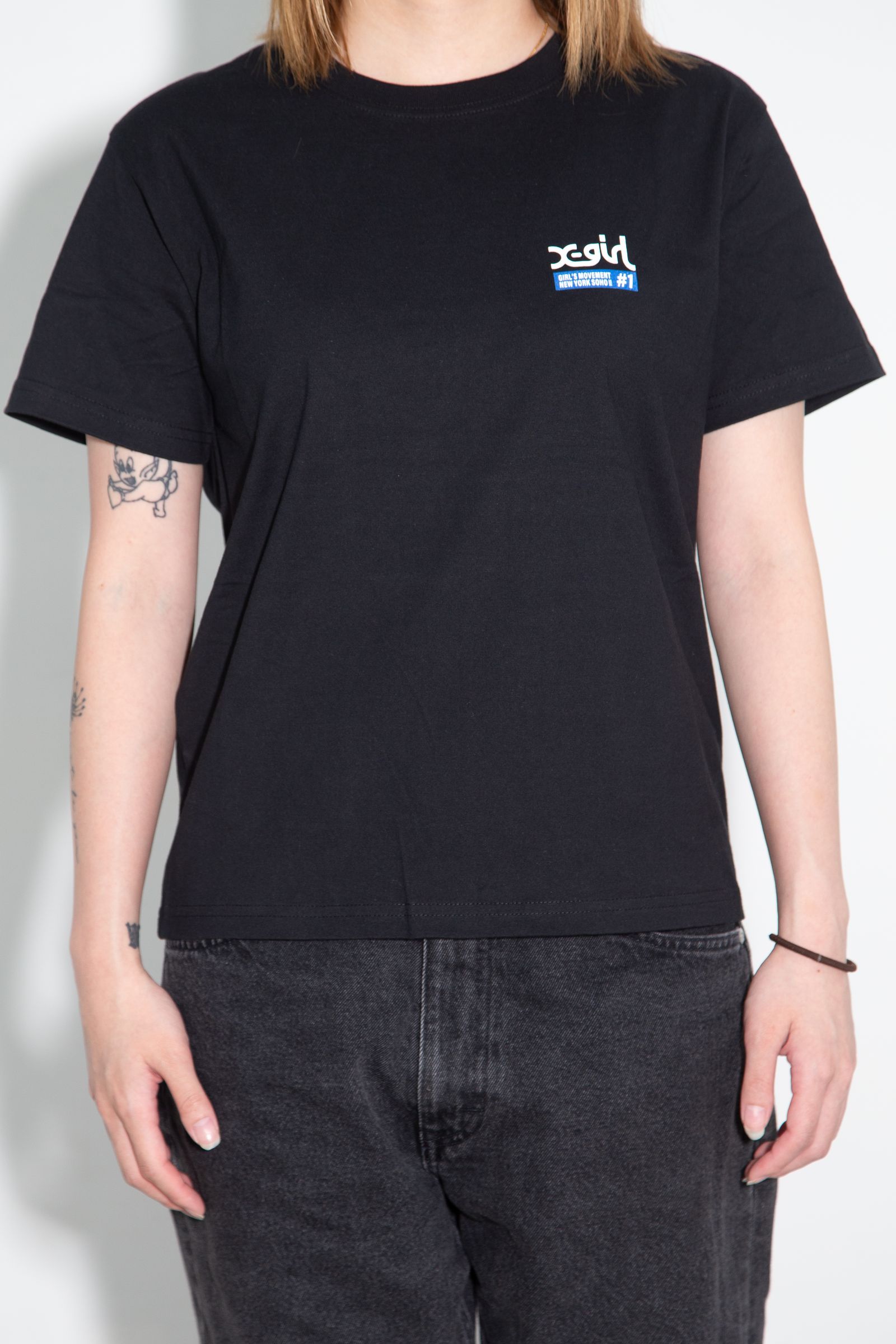COLORED BOX FACE S/S TEE / ブラック
