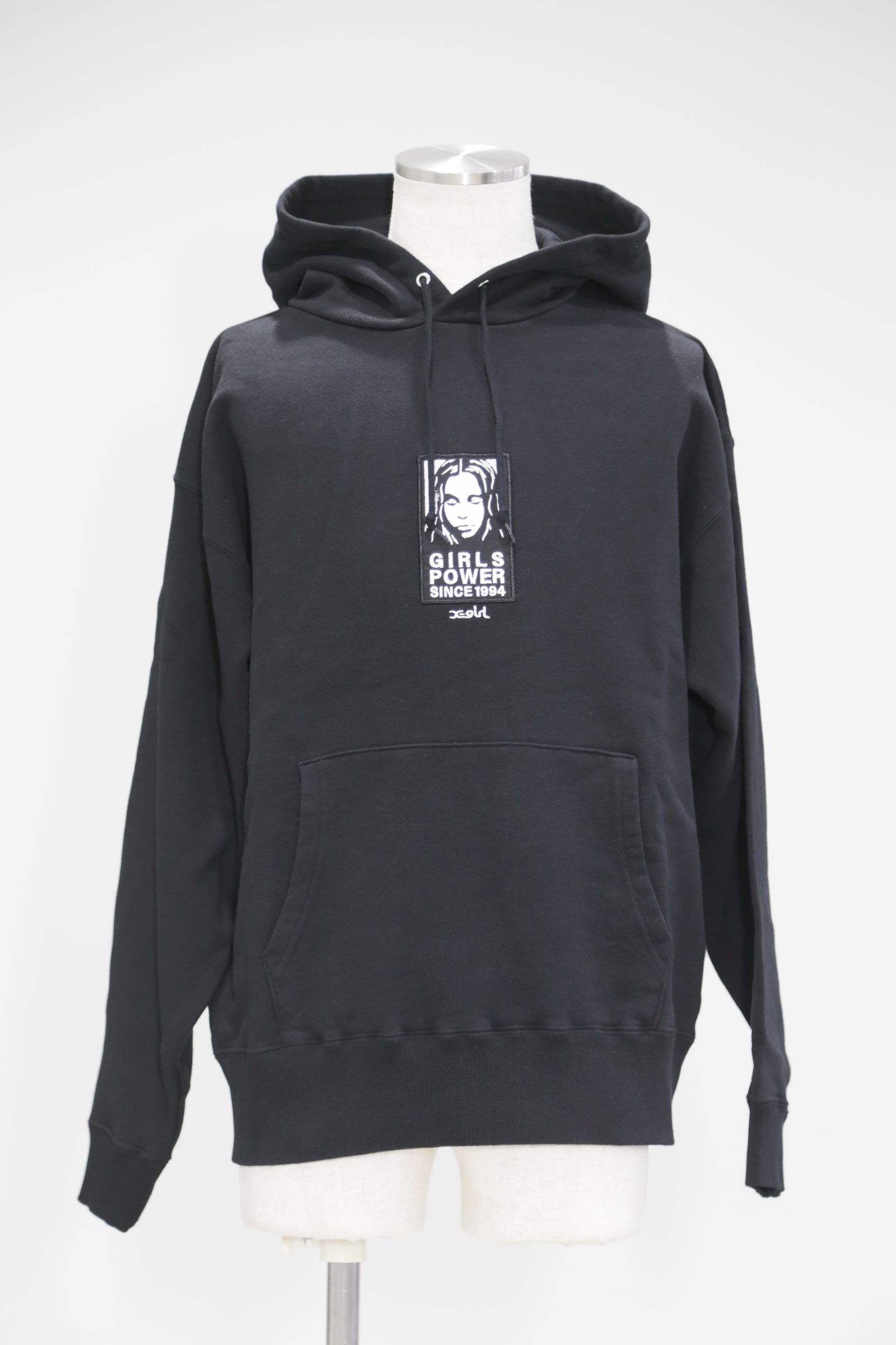 X-girl - [ラスト1点 サイズS] FACE PATCH SWEAT HOODIE / ブラック | Tempt