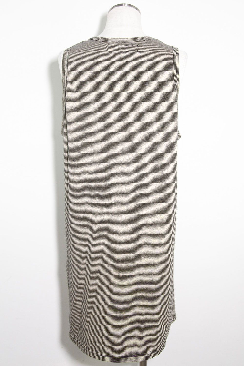 ストライプロングタンクトップ / Stripes Long Tank Top / ブラック×アイボリー
