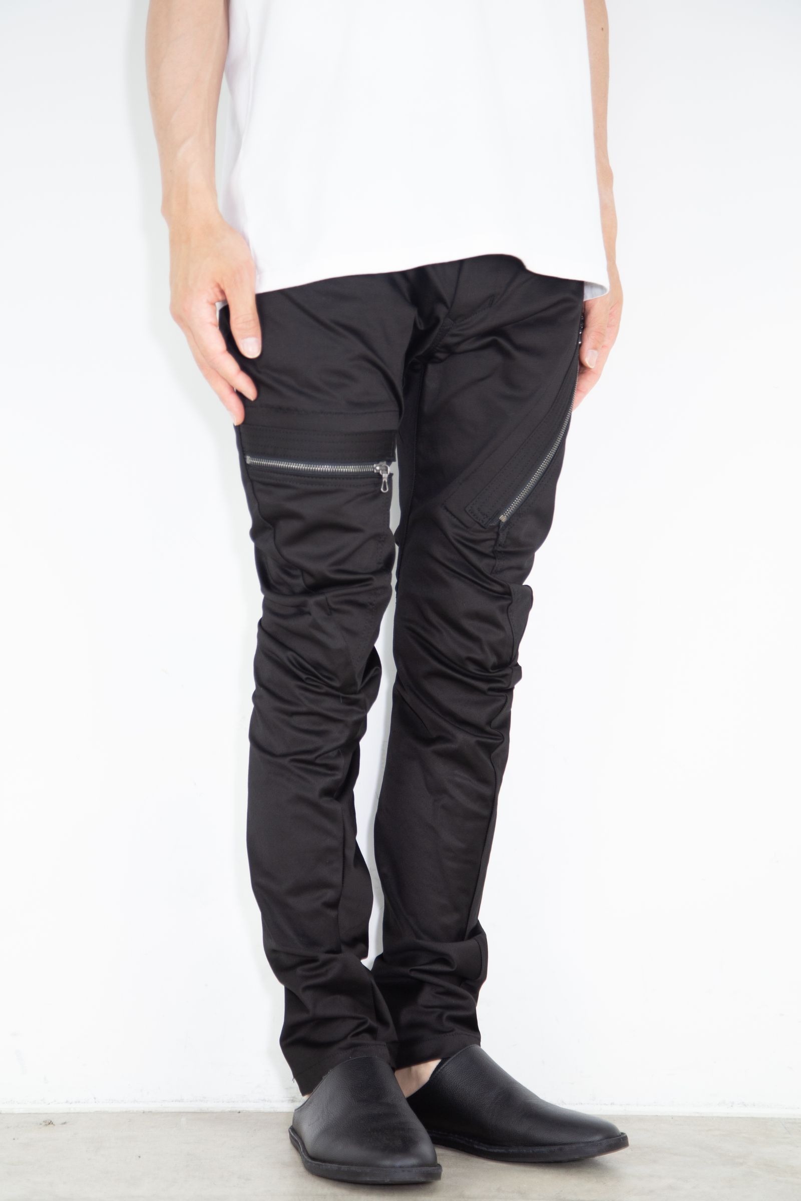 COTTON STRETCH SATIN / ブラック