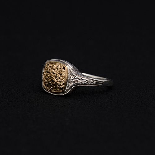 Mediterranean Square Pinky Ring / GR119