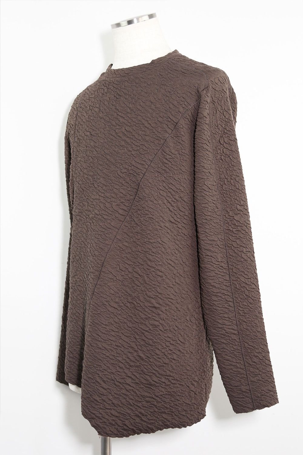 LONG SLEEVE T-SHIRT 223-301 / シボ加工ロングスリーブTee / ベージュ