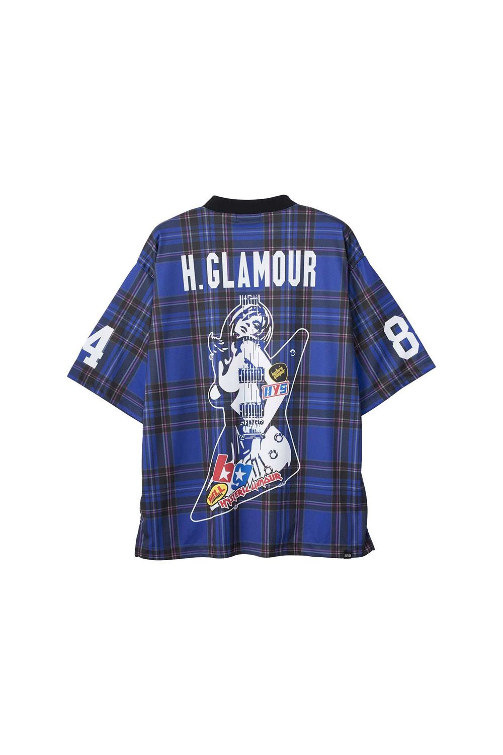 GUITAR GIRL 84 フットボールシャツ / ブルー