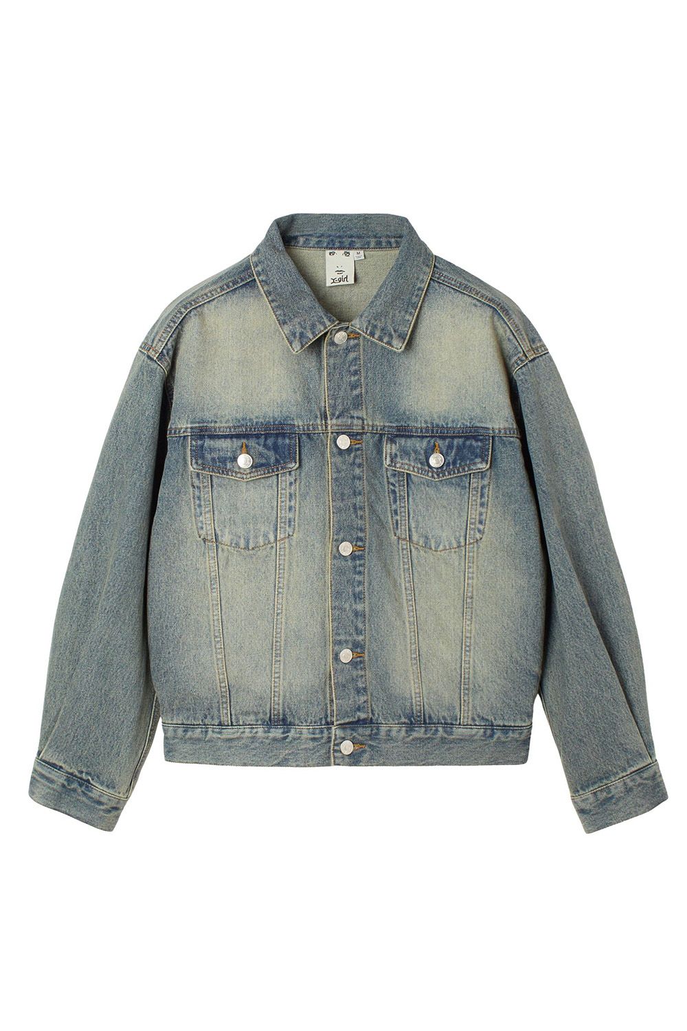 LOGO MARK STITCHED DENIM JACKET / ライトインディゴ