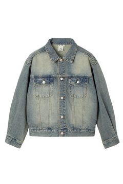 LOGO MARK STITCHED DENIM JACKET / ライトインディゴ