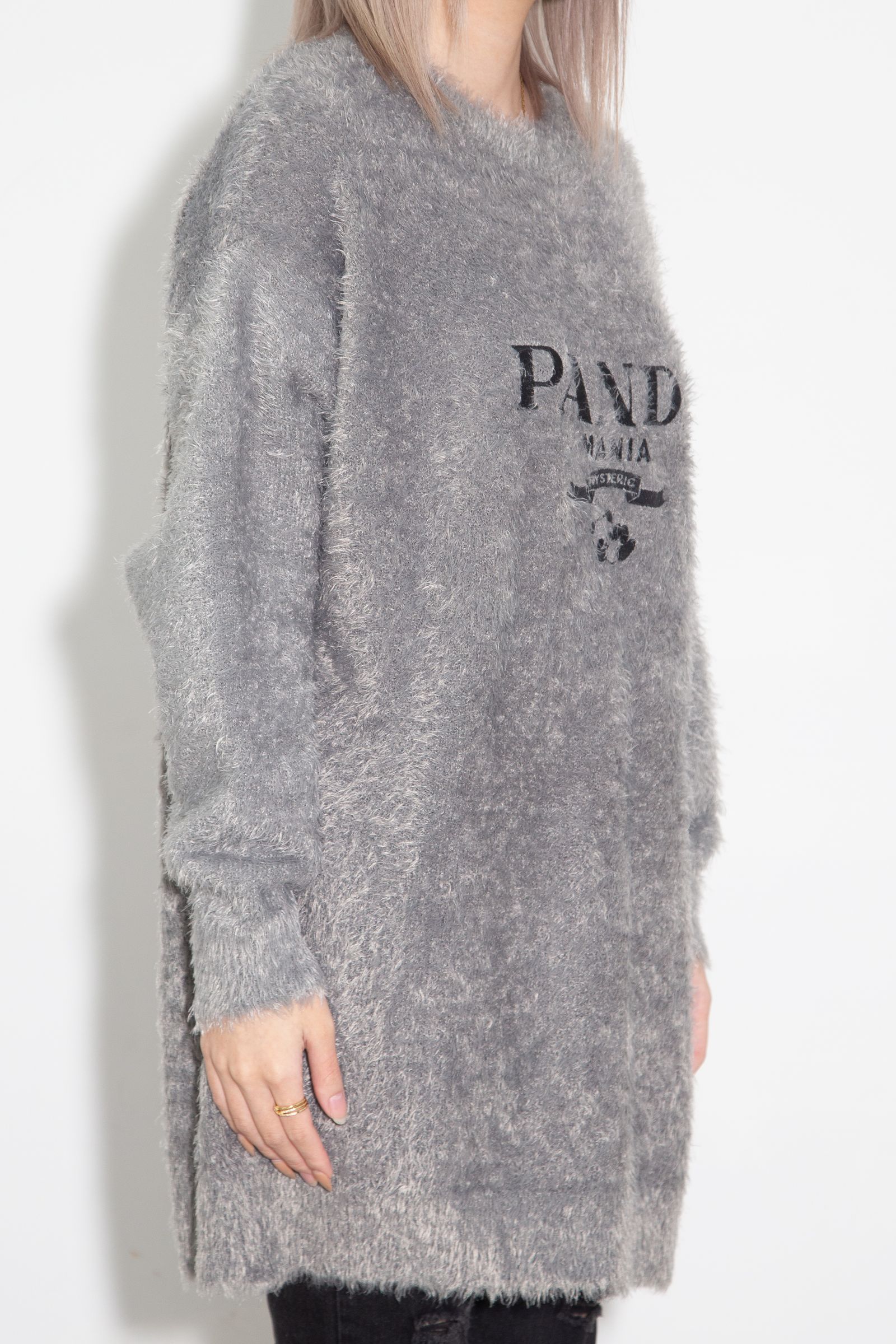 PANDA MANIA刺繍 セーター / グレー