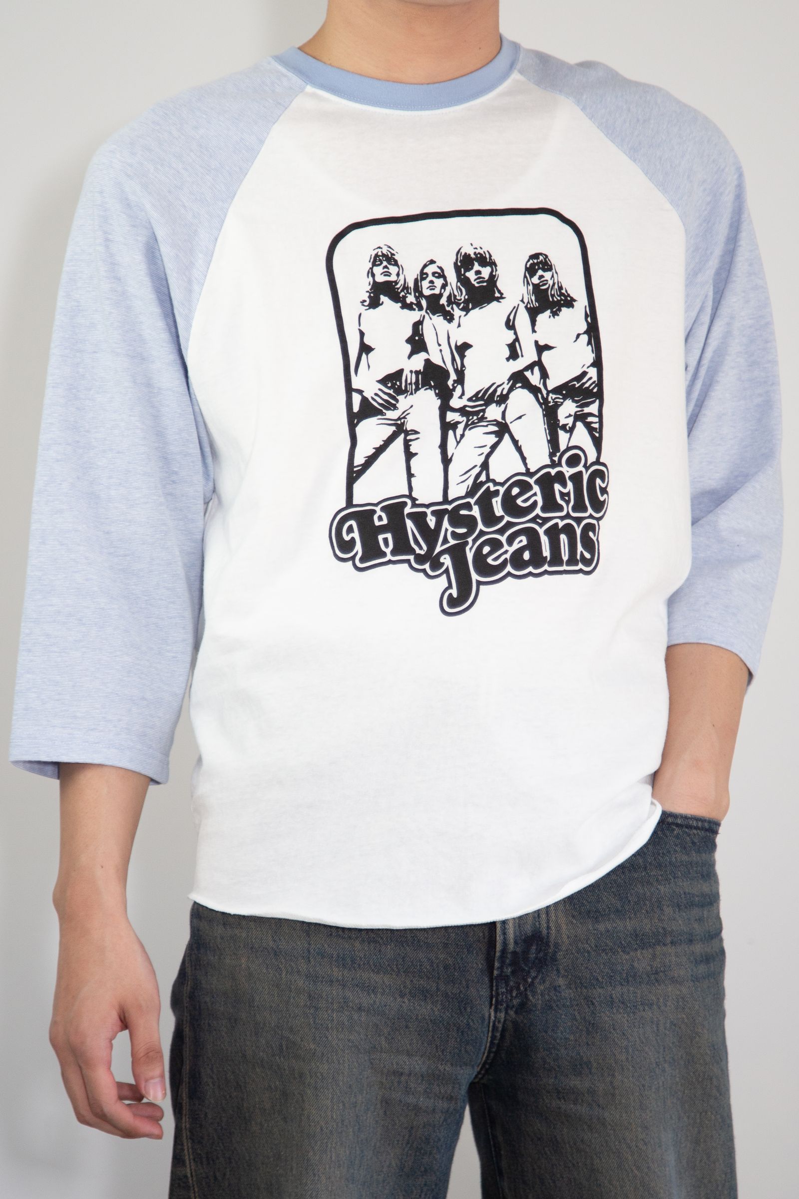 サマーセール【レア】HYSTERIC GLAMOUR ラグラン　カットソー7分丈 七分丈 Tシャツ ザ・ランナウェイズ ラグラン ヒステリック