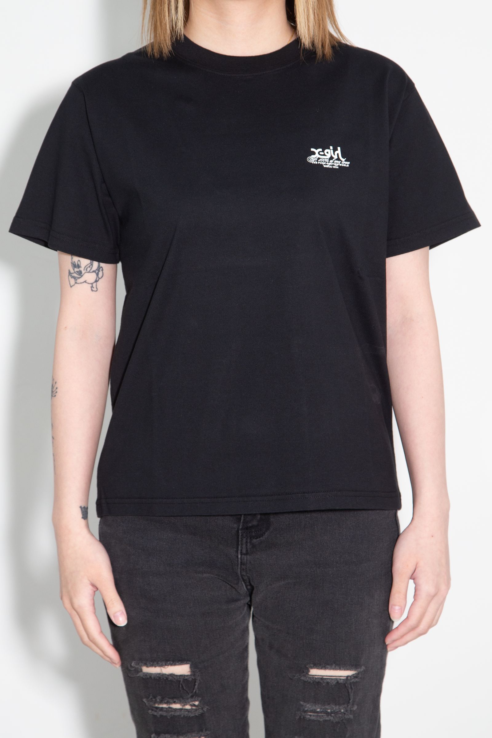 HIBISCUS CAMOUFLAGE FACE S/S TEE / ブラック