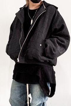 ジャンボMA-1フーディーブルゾン / JUMBO HOODED MA-1 BLOUSON / ブラック