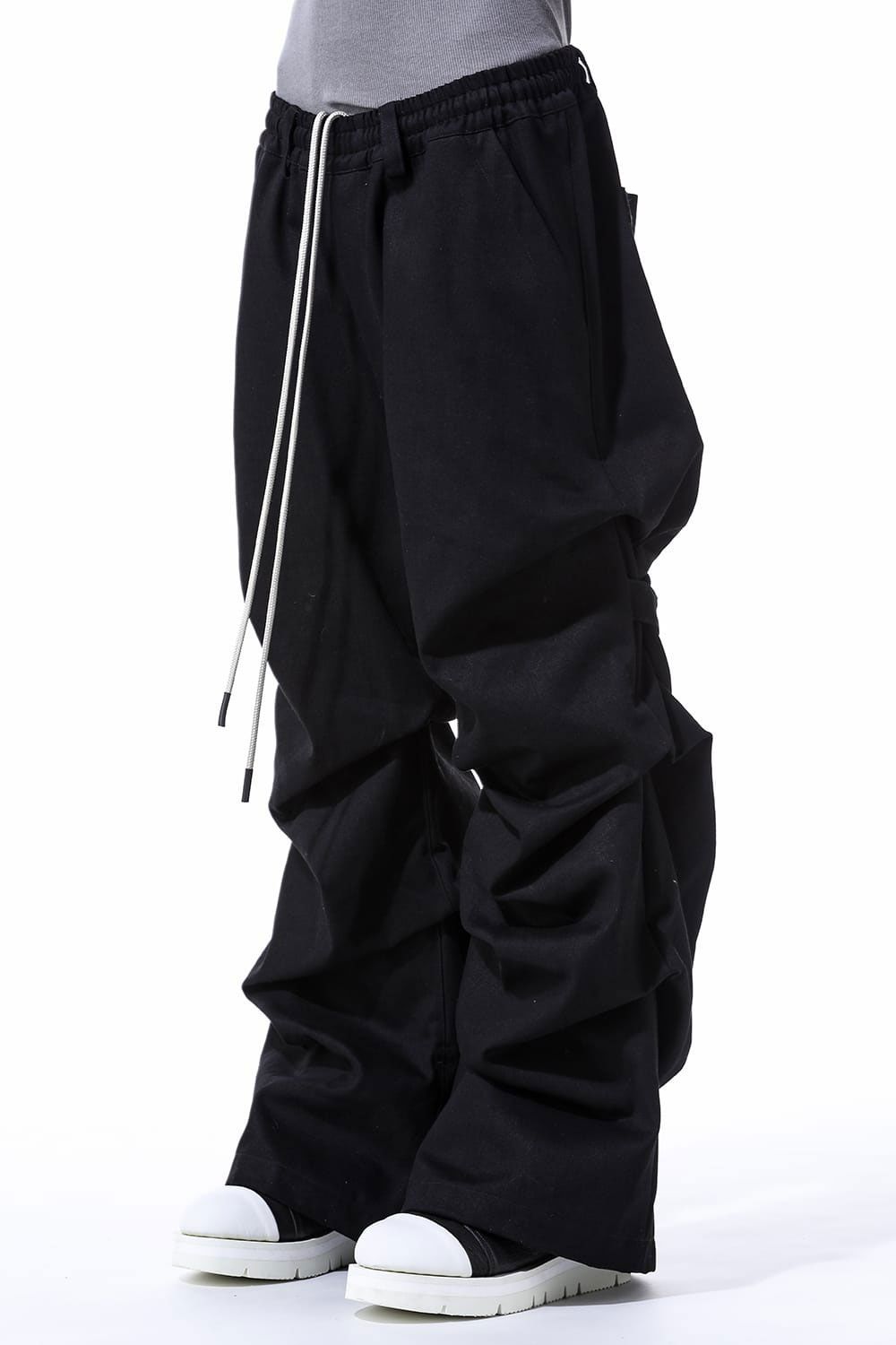 デニムタックワイドパンツ / Denim Tuck Wide Pants / ブラック / ag-10080-3