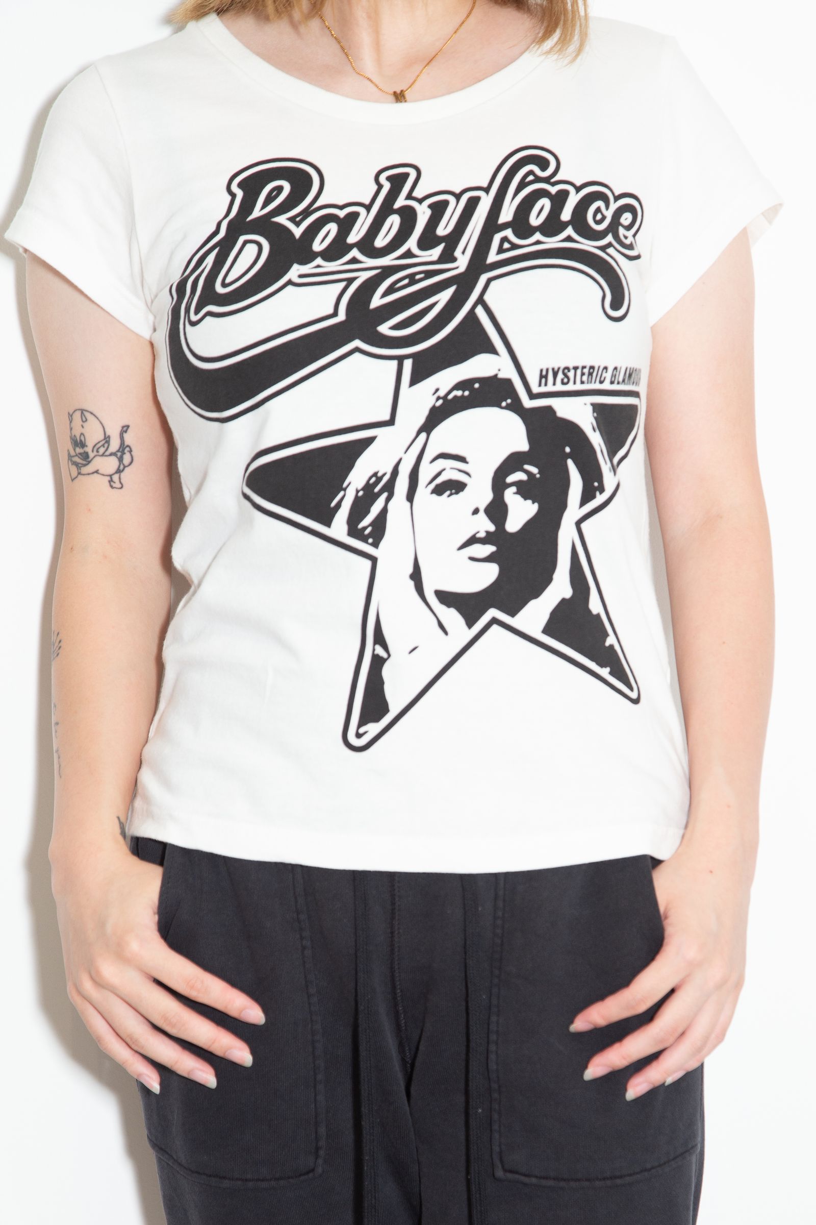 HYSTERIC BABYFACE STAR Tシャツ / ホワイト
