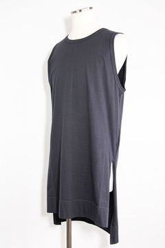 サイドスリットロングタンクトップ / LONG TANK TOP / グレー / ag-2045